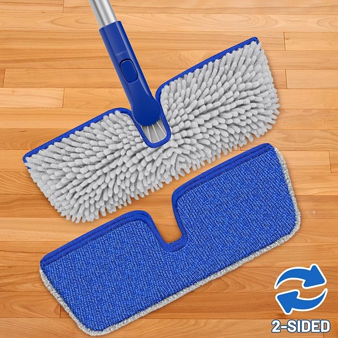 2-Sided Microfiber Dust Mop: Dry Flat Wall Mop - Image 6