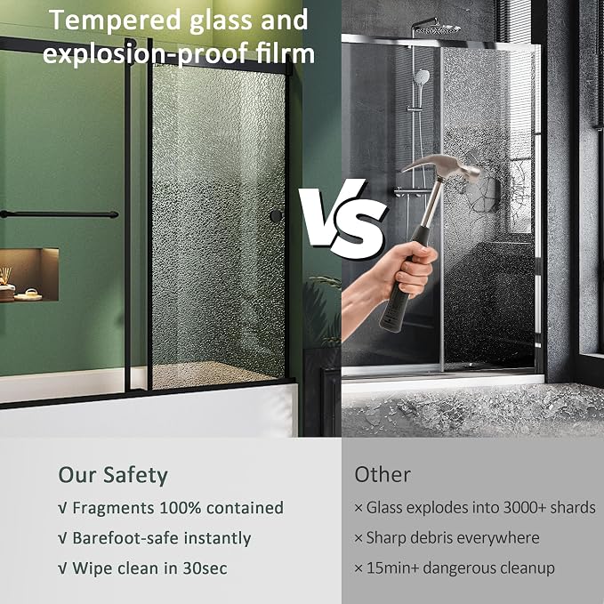 Bathtub Sliding Door, Bathtub Glass Door Bathtub Double Sliding Shower Door - Image 6