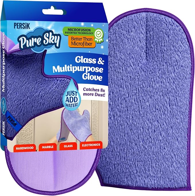 persik Pure-Sky Ultra Microfiber Cleaning Glove – JUST ADD Water No Detergents by PERSIK