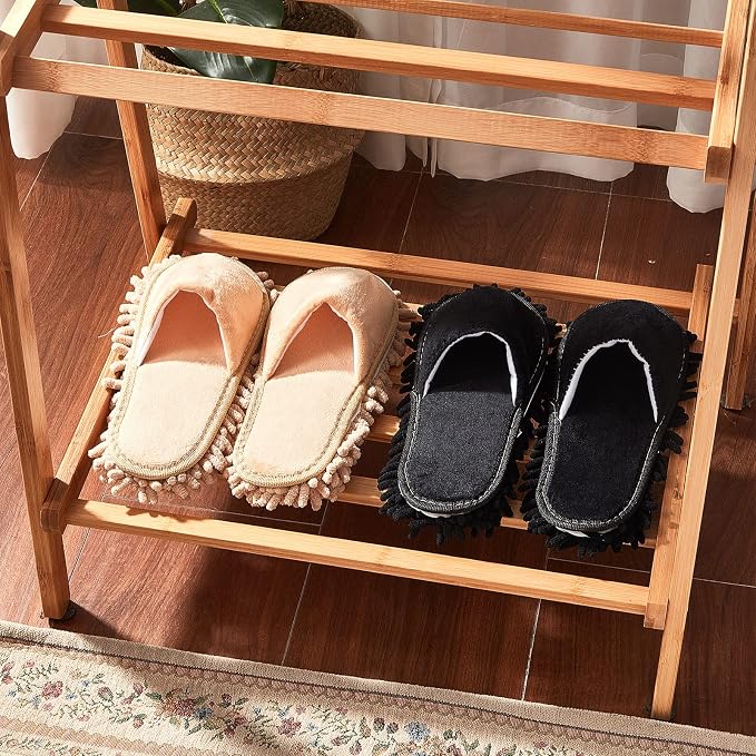 Jecery 2 Pairs Microfiber Cleaning Mop Slippers - Image 2