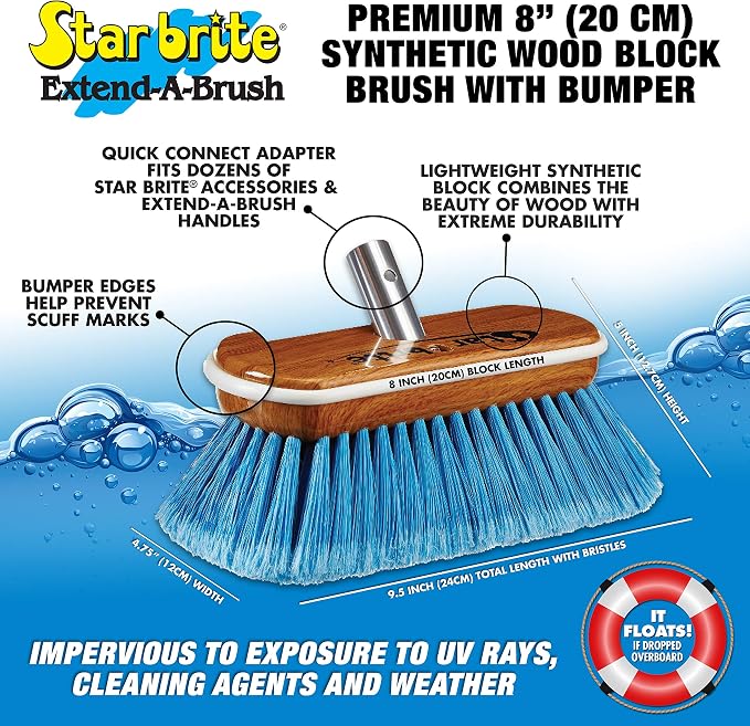 STAR BRITE 8" Premium Cleaning Brush - Image 2
