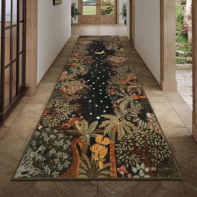 GarveeHome 2.5x8 Jungle Hallway Runner Rug, Soft Brown Animal Long Kitchen - Image 3
