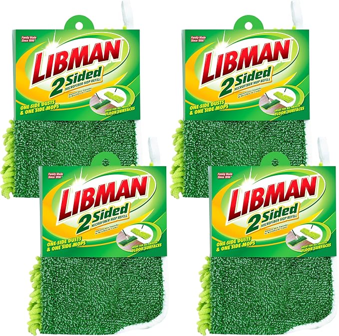 2-Sided Microfiber Mop Refill Case of 4 by TheLibmanCompany