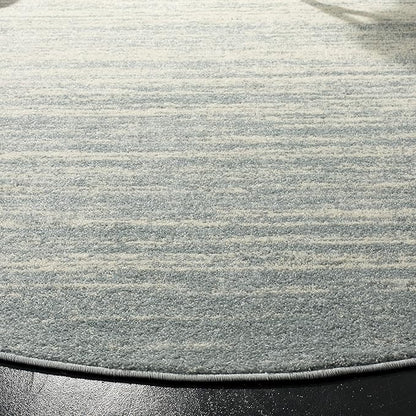 SAFAVIEH Adirondack Collection Area Rug - 9' Round, Slate & Cream, Modern Ombre Design, Non Shedding & Easy to Clean, Ideal for Living Room, Bedroom, Office, Dining Space (ADR113T)