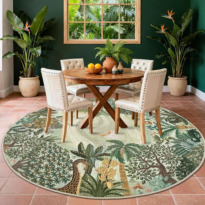 GarveeHome Round Area Rugs 5ft for Bedroom - Image 3