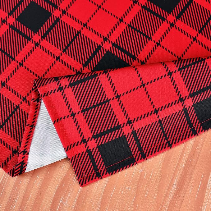 Gingham Xmas Tablecloth Fabric - Image 9