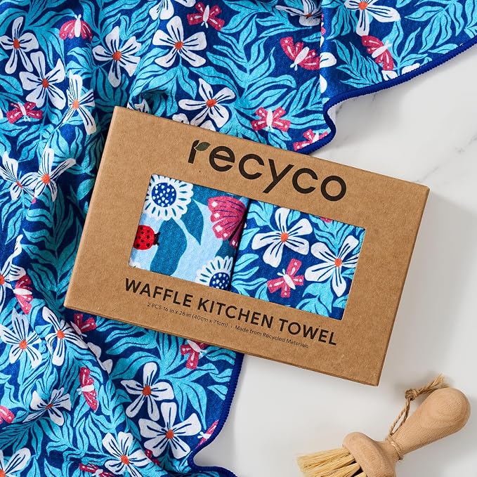 RECYCO Waffle Kitchen Towel Set of 2 - Image 8