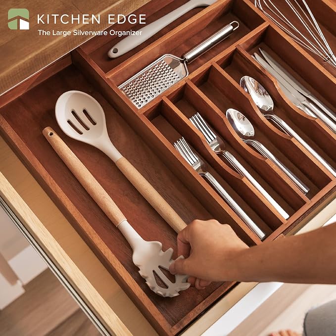 KitchenEdge Premium Silverware, Flatware and Utensil Organizer - Image 2