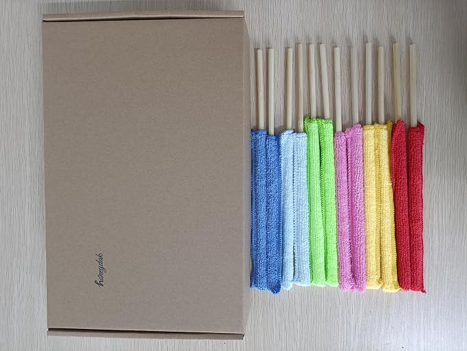 Honeydak 12 Pieces Microfiber Detail Duster Sticks Mini Duster Crevice Cleaning - Image 6