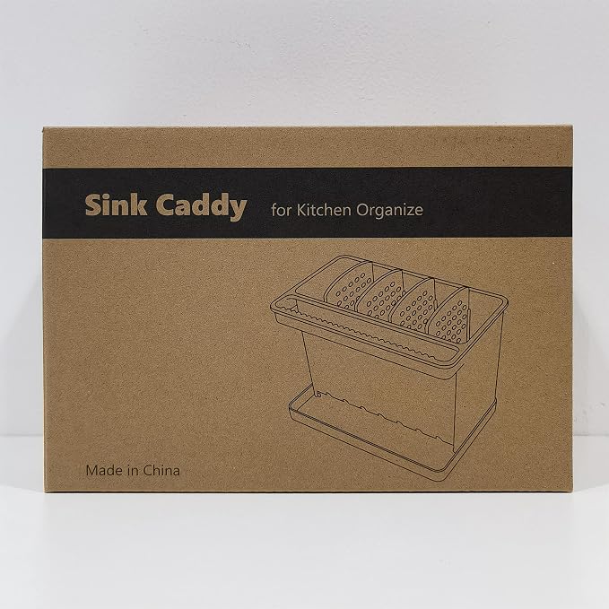 YOHOM Sink Brush Holder for Kitchen Sink Sponge Caddy Countertop Organizer - Image 10