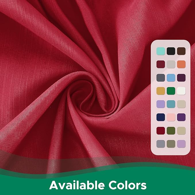 Biscaynebay Wrap Around Bed Skirts for King & Cal King Beds 15" Drop, Christmas Red Adjustable Elastic Dust Ruffles Easy Fit Wrinkle & Fade Resistant Silky Luxurious Fabric Machine Washable