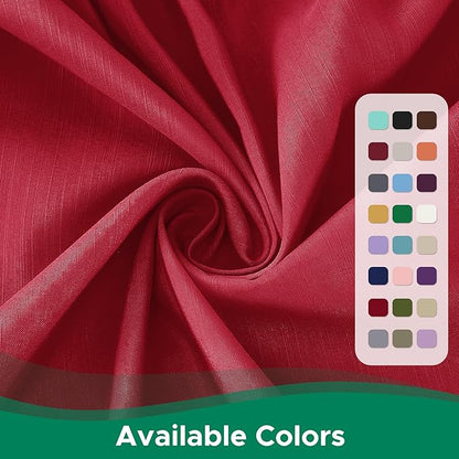 Biscaynebay Wrap Around Bed Skirts for King & Cal King Beds 15" Drop, Christmas Red Adjustable Elastic Dust Ruffles Easy Fit Wrinkle & Fade Resistant Silky Luxurious Fabric Machine Washable