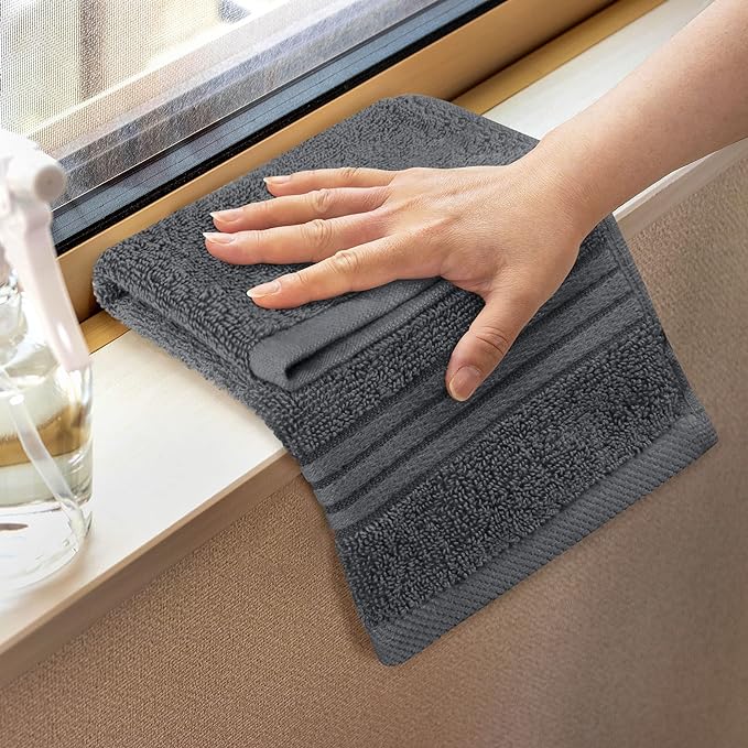 Utopia Towels 12 Pack Premium Wash Cloths Set, 12 by 12 Inches, 100% Cotton - Image 3