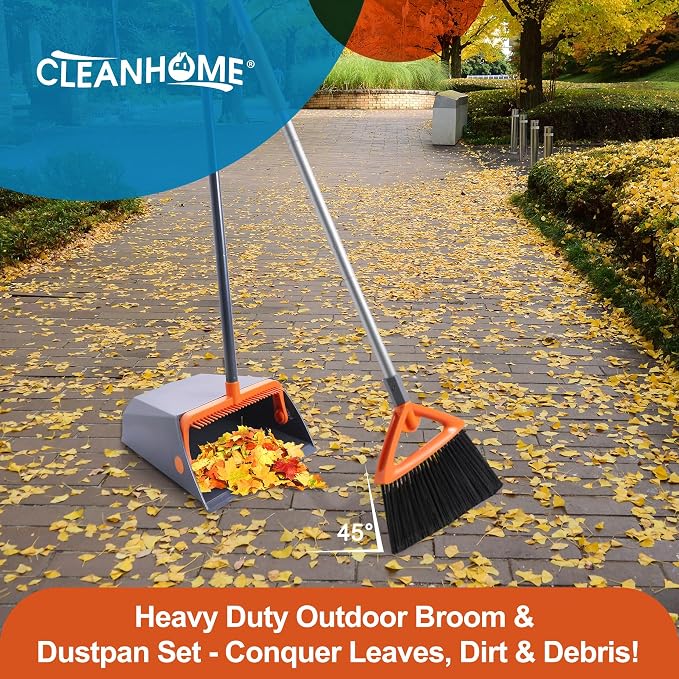 Heavy Duty Outdoor Broom and Dustpan Set - Image 8