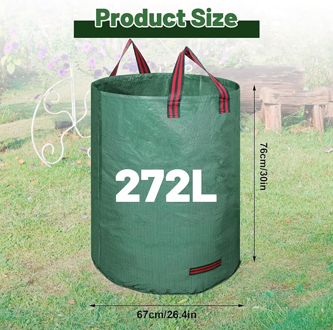 72 Gallons Reusable Yard Waste Bags, 2 Packs Lawn and Leaf Bags - Image 2