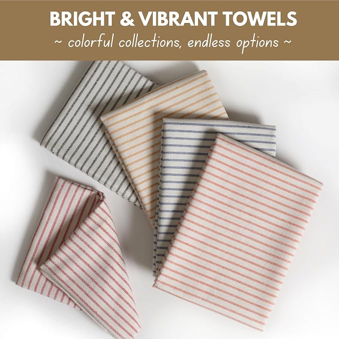 Native Fab 4 Pack Stripe Kitchen Dish Towels - Image 3