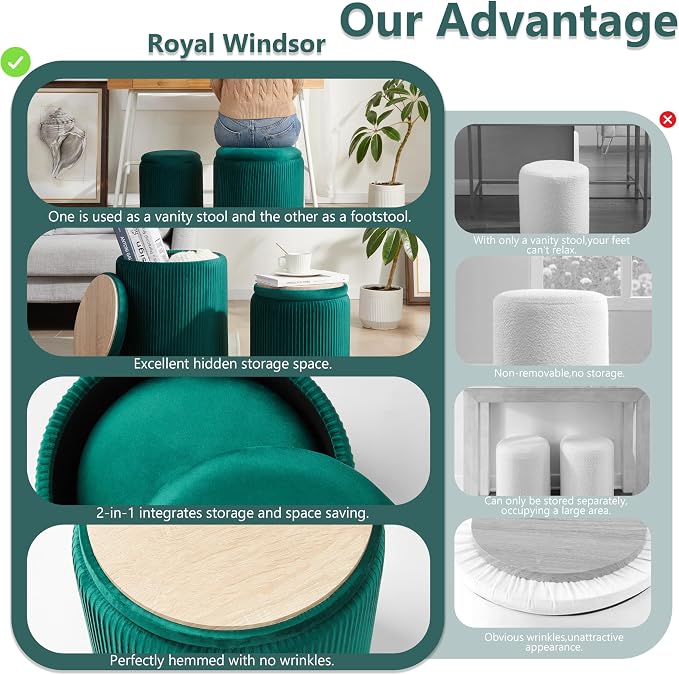 Royal Windsor Round Ottoman - Image 7