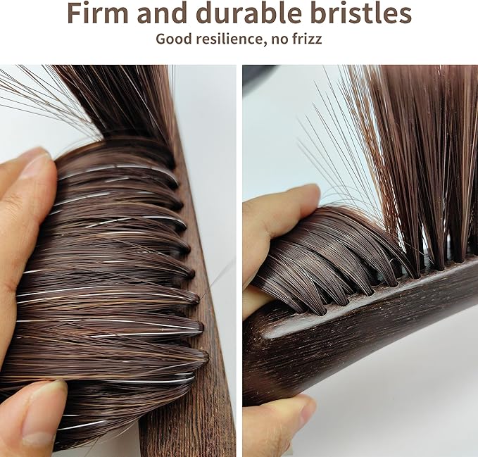 2 Pcs Wooden Hand Broom Brush, Dust Bench Brush Whisk Broom Soft Bristle Brush - Image 4