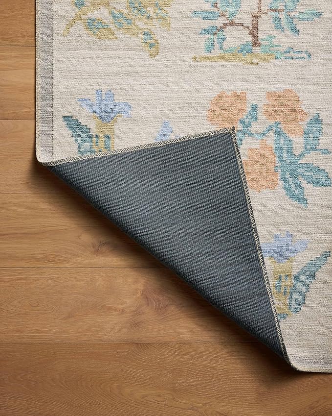 Loloi Rifle Paper Co. Rosa Collection RSA-03 Cream 2'-6" x 12'-0" Runner Rug