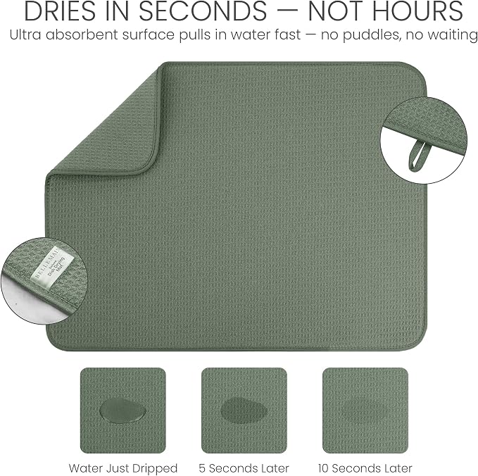 Bellemain XXL Dish Mat Microfiber Dish Drying Mat, Super absorbent - Image 3