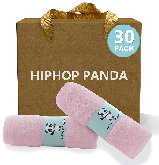 HIPHOP PANDA Baby Washcloths, Rayon Made from Bamboo by HIPHOPPANDA