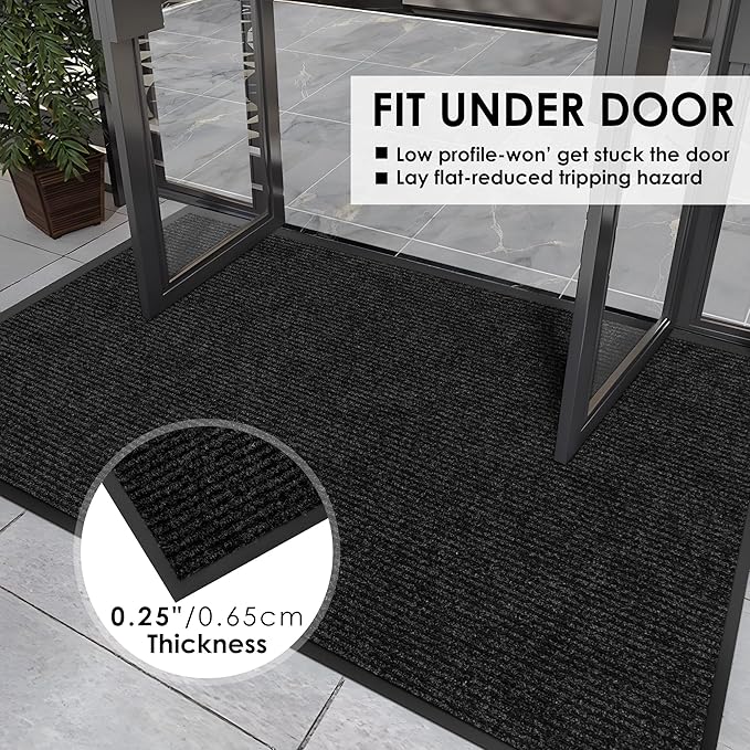 4′ x 26′ Front Door Mat Indoor Outdoor Entrance, Commercial Floor Mat Heavy - Image 4