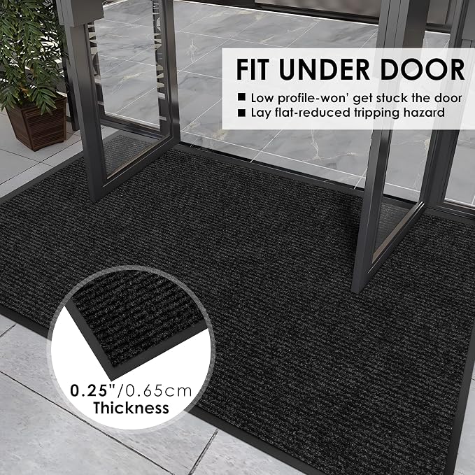 3′ x 46′ Front Door Mat Indoor Outdoor Entrance, Commercial Floor Mat Heavy - Image 4