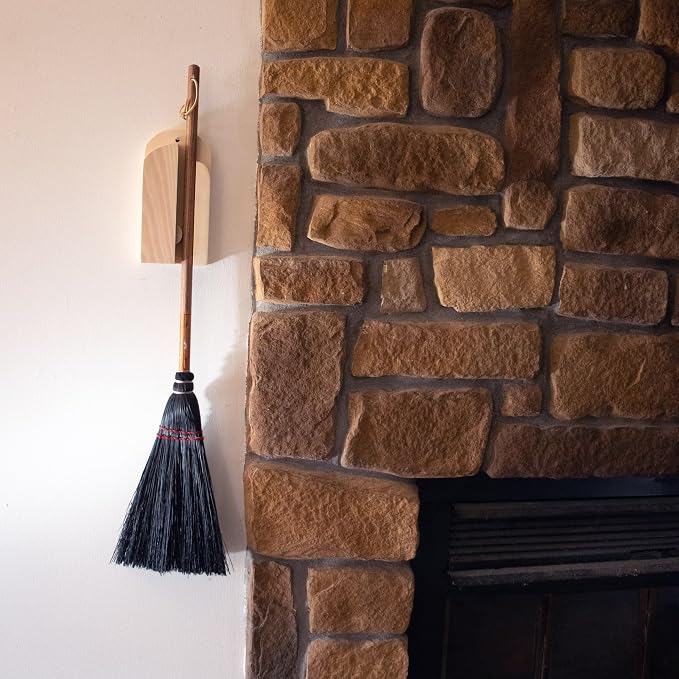 Lehman's Amish Handcrafted Broom Holder, Wall-Mount Wooden Storage Solution - Image 3