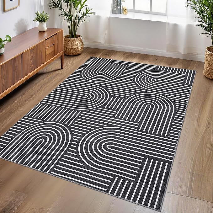 Washable Rug 3x5 Area Rugs for Living Room, Abstract Rug for Bedroom, Soft - Image 9