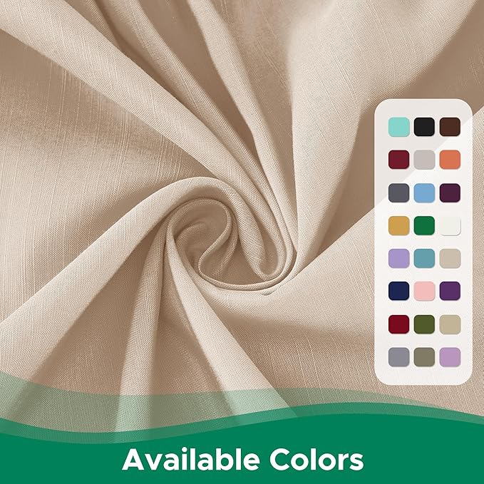 Biscaynebay Wrap Around Bed Skirts for Queen Beds 14" Drop, Sand Adjustable Elastic Dust Ruffles Easy Fit Wrinkle Resistant Silky Luxurious Fabric Machine Washable