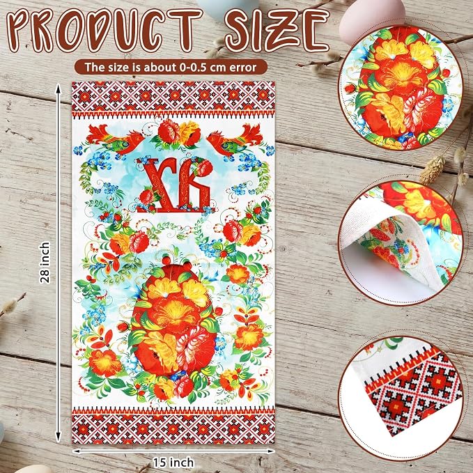 Easter Orthodox Pascha Basket Cover Table Decoration Religious 22" Traditional - Image 2