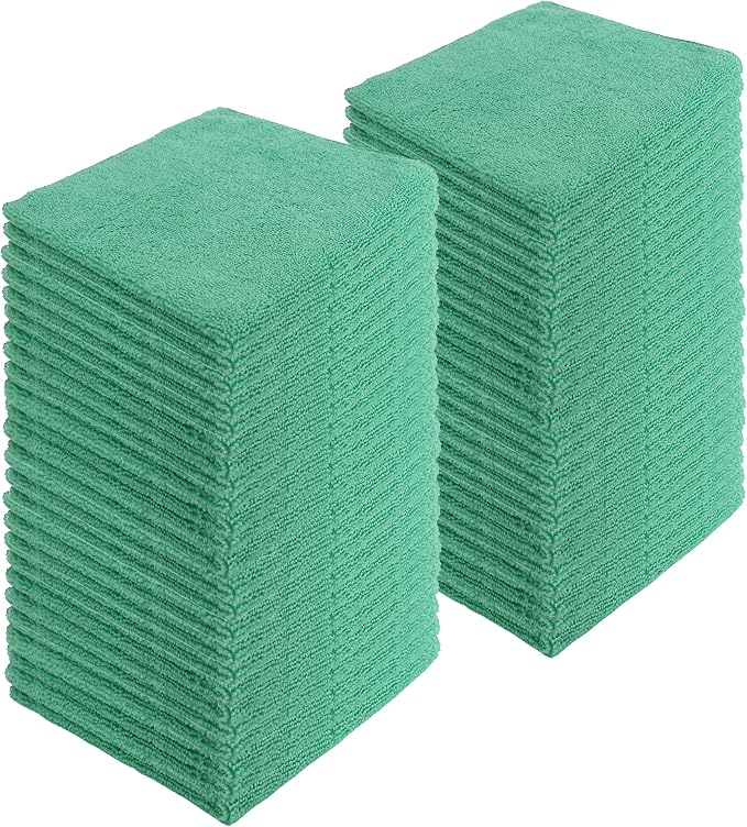 Microfiber Cleaning Cloths, 240 Pack, All-Purpose, Highly Absorbent, Washable by JDHomease