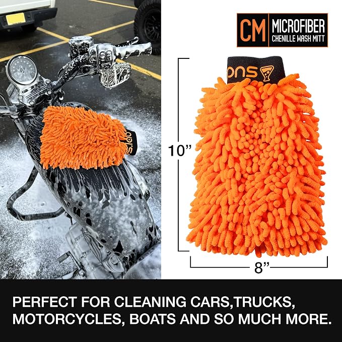 Suds Lab CM Chenille Microfiber Wash MItt - Image 2