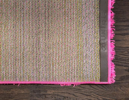 Unique Loom Solid Shag Collection Area Rug (2' 6" x 16' 5" Runner, Taffy Pink)