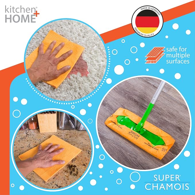 Super Chamois - Extra Large 20" X 27" Super Absorbent Cleaning Cloth - 4 Pack - - Image 3