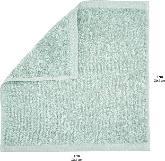 Amazon Basics Washcloth for Bathroom, 100% Cotton Extra Absorbent, Fast Drying - Image 11