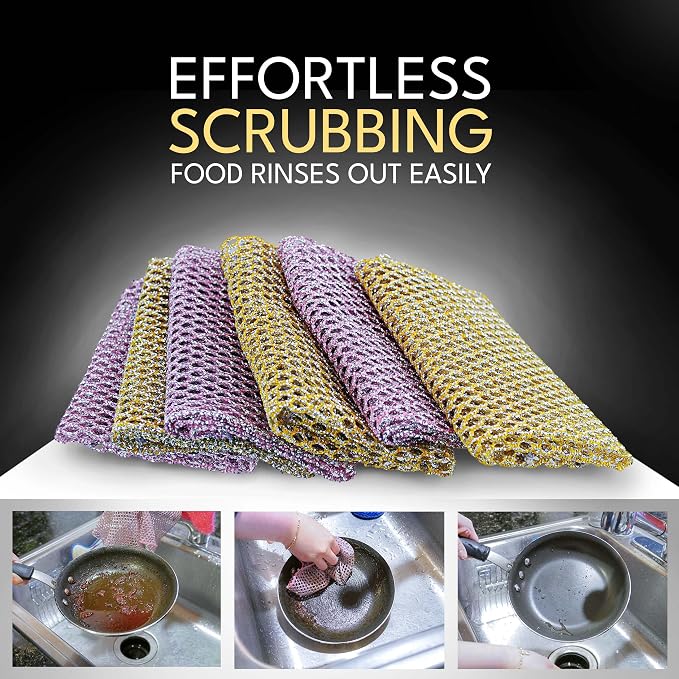 Heavy Duty Dish Scrubbers, Non-Scratch Scouring Pads - Image 5