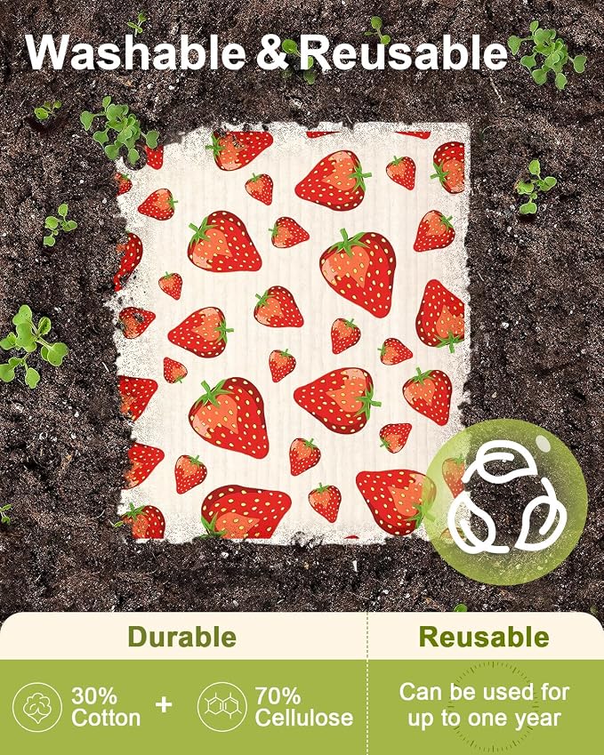 6 Pack Swedish Dishcloths for Kitchen - Image 3