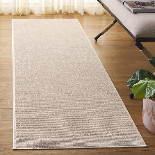 SAFAVIEH Revive Collection Runner Rug - 8', Beige, Non-Shedding & Easy Care, Ideal for High Traffic Areas in Living Room, Bedroom, Dining (REV102B-28)