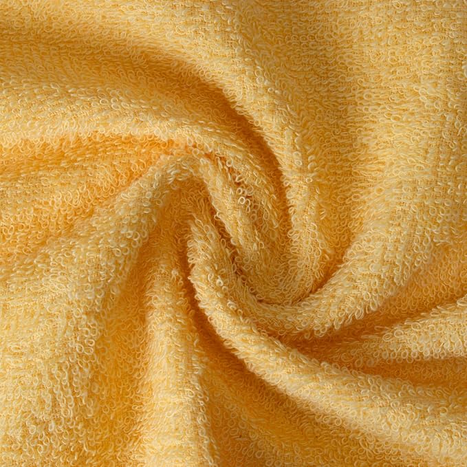 Textila Terry Wash Cloths – Pack of 10, Warm Yellow, 12x12 Inches – Soft - Image 9