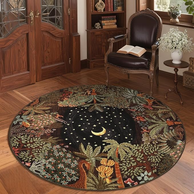GarveeHome Round Area Rugs 4ft for Kids Room - Image 3
