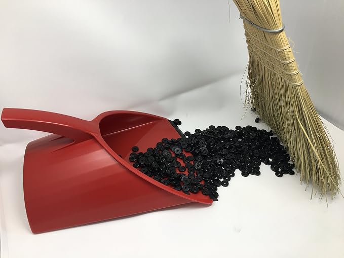 Handy Pan- RED - Large Capacity Recycled Plastic Heavy Duty Dust Pan! Made in - Image 3