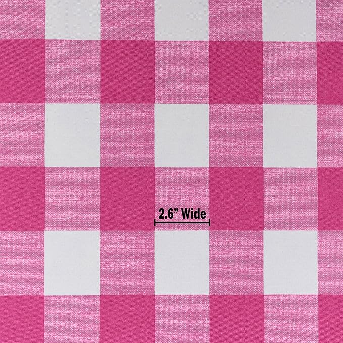 RSH DECOR: Tufted U-Shape Wicker Seat Cushions Set of 2 | 19” x 19” | All-Weather Spun Fabric | Water-Resistant | Outdoor Chair Cushions for Patio Furniture | Classic Pink Buffalo