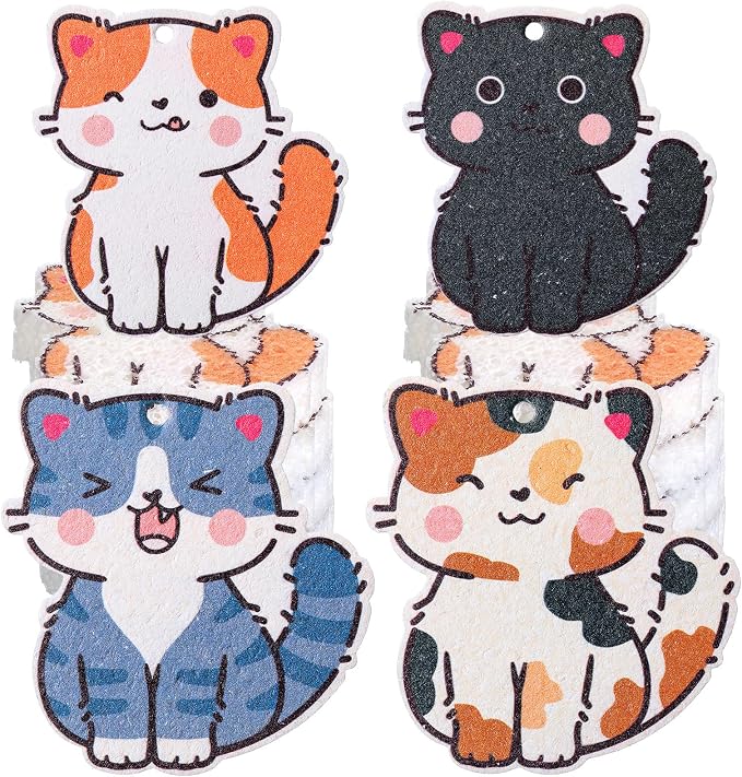 8 Pcs Christmas Sponges Dish Scrubber, Cute Kitchen Scrub Dual Sided by Unknown
