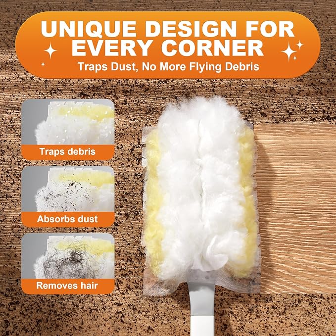 JOYMOOP Disposable Dusters for Cleaning, Heavy Duty Refills - Image 2