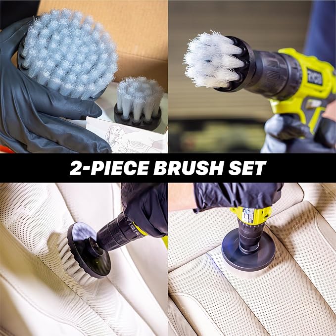 Maxshine 2" & 4" Universal 2-Piece Soft Leather Drill Brush Attachment Set – - Image 7