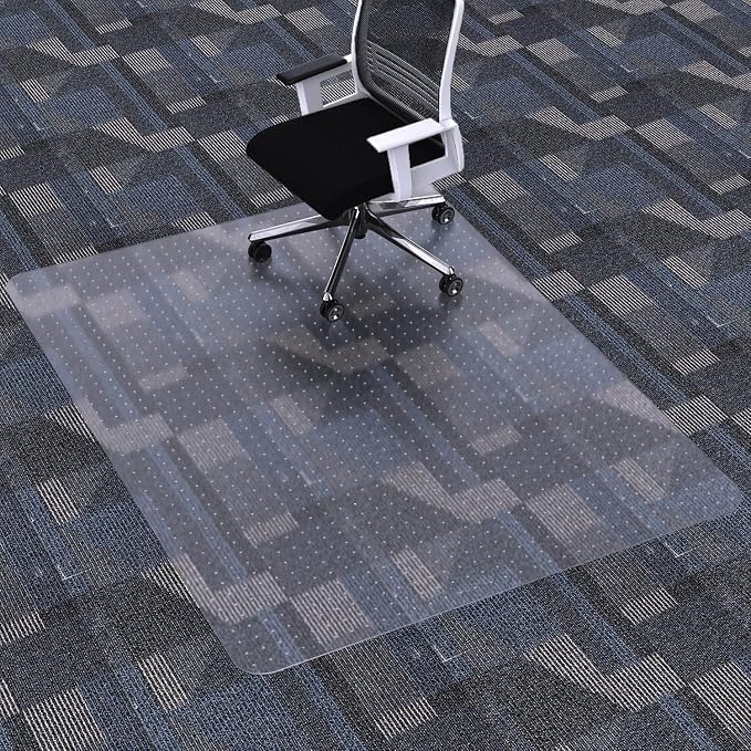 FuturHydro Desk Chair Mat for Flat to Low Pile Carpets, Transparent Mats for by FuturHydro