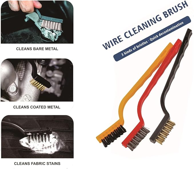 10pcs Auto Car Detailing Brush Set, Car Interior Cleaning Kit, Including 5pcs - Image 3