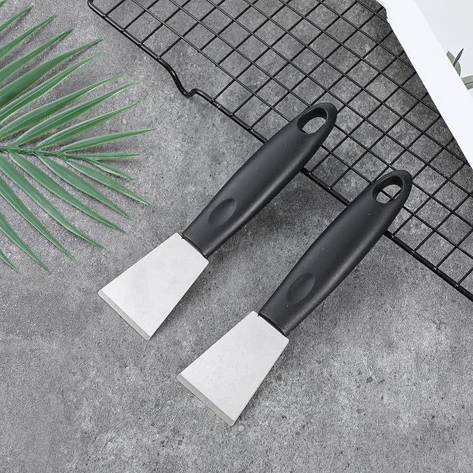 2 Pcs Stove Scraper Tool Stainless Steel Scraper Stove Top Scrapers Tool - Image 7