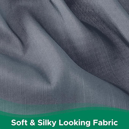 Biscaynebay Wrap Around Bed Skirts for Full & Full XL Beds 15" Drop, Dark Grey Adjustable Elastic Dust Ruffles Easy Fit Wrinkle & Fade Resistant Silky Luxurious Fabric Machine Washable